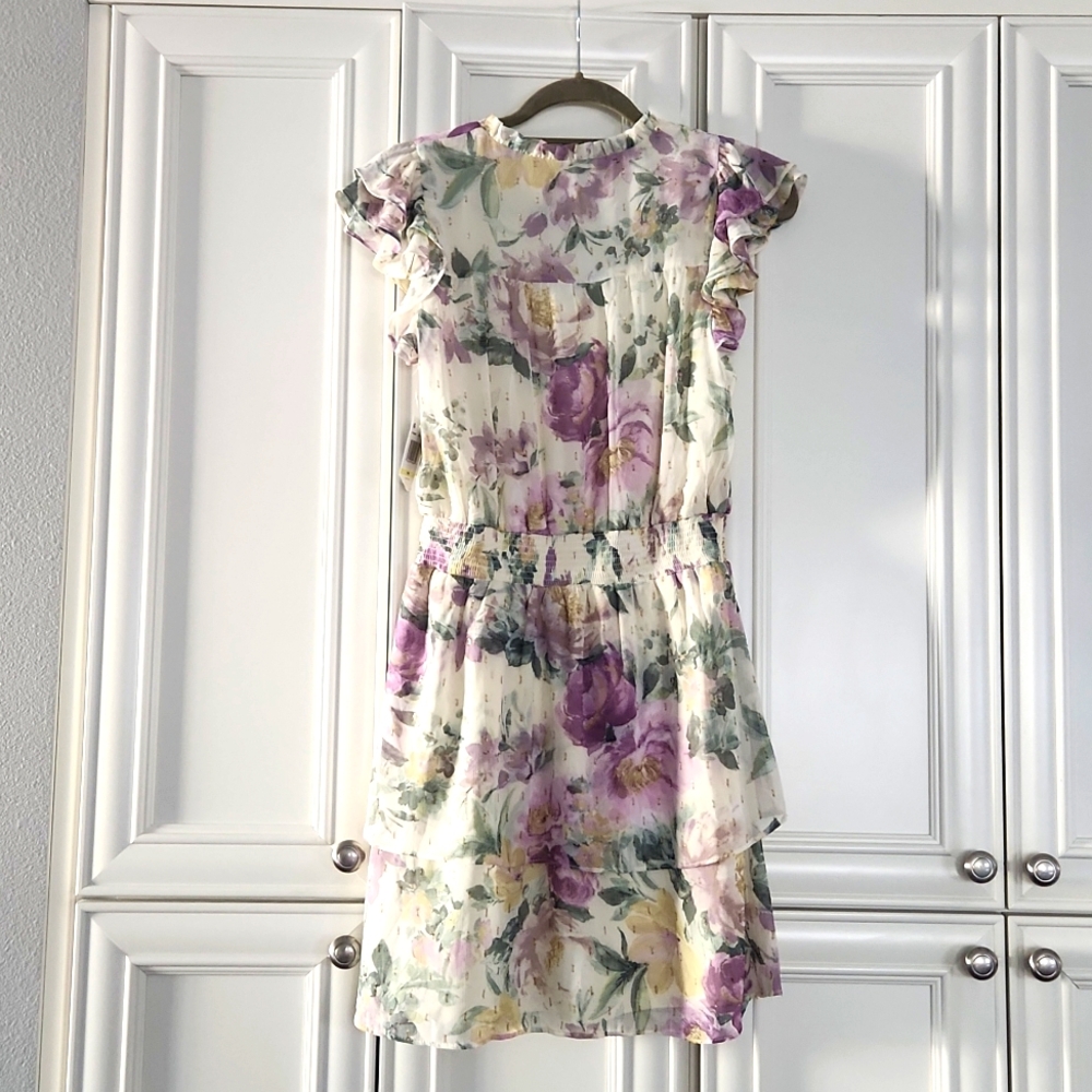 NWT MSK | $98 Floral Blouson Mini Dress (MP) - Picture 5 of 8
